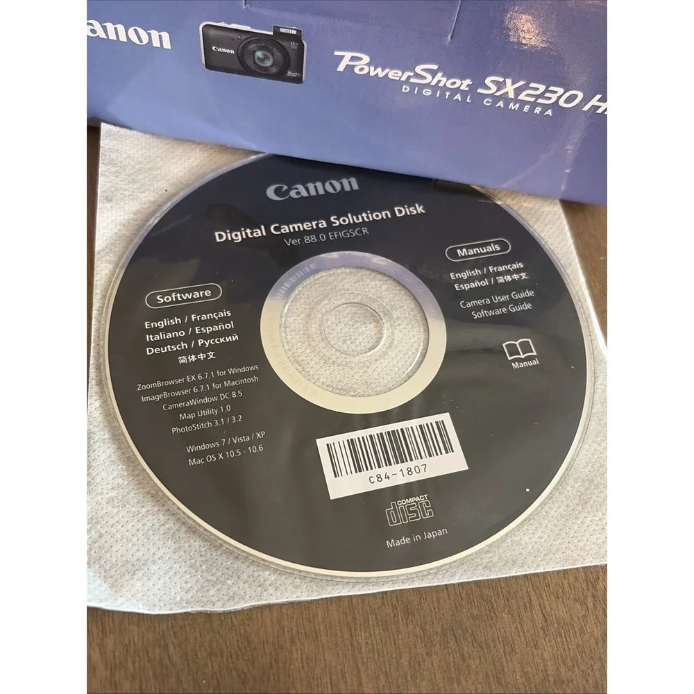 Canon PowerShot SX230 HS 12.1MP 14x Optical Zoom Blue Digital Camera GPS Tested